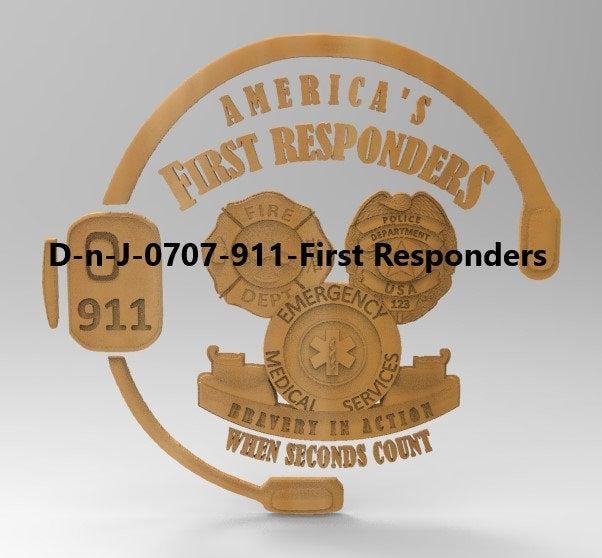 9/11 First Responders Memorial – 3D STL CNC Digital File