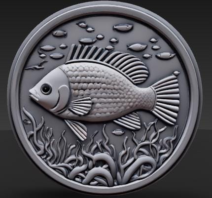 3d, CNC Ready Design - Black Croppie