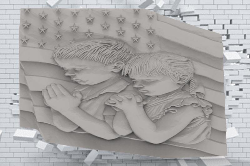 Prayer & Country – 3D STL CNC Digital File