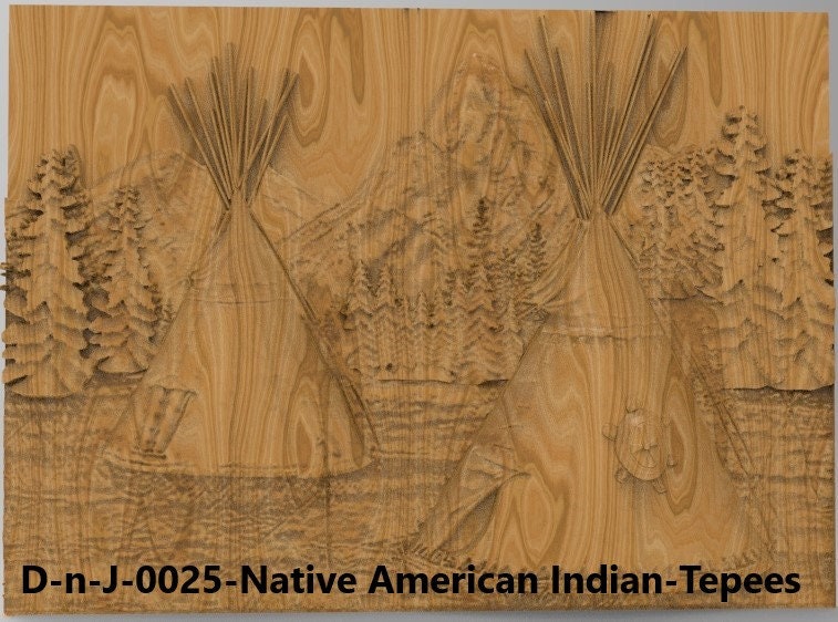 Native American Village & Tepees – 3D STL CNC Digital File
