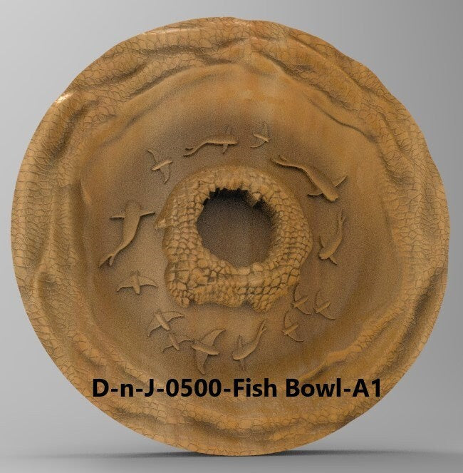 Fish Bowl Carving – 3D STL CNC Digital File