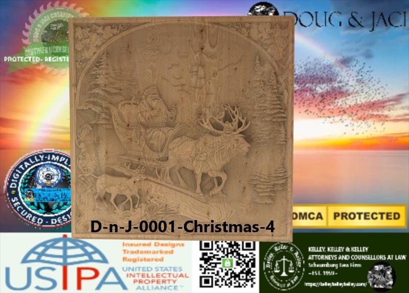 Santa Claus Wood Carving Design – 3D STL CNC Digital File