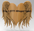 3D STL CNC Model – Winged Heart | D-n-J-0777