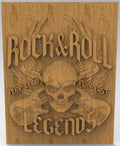 3d Stl Models, Stl, CNC Model, Rock & Roll Design, Skull, Guitar, D-n-J-0010