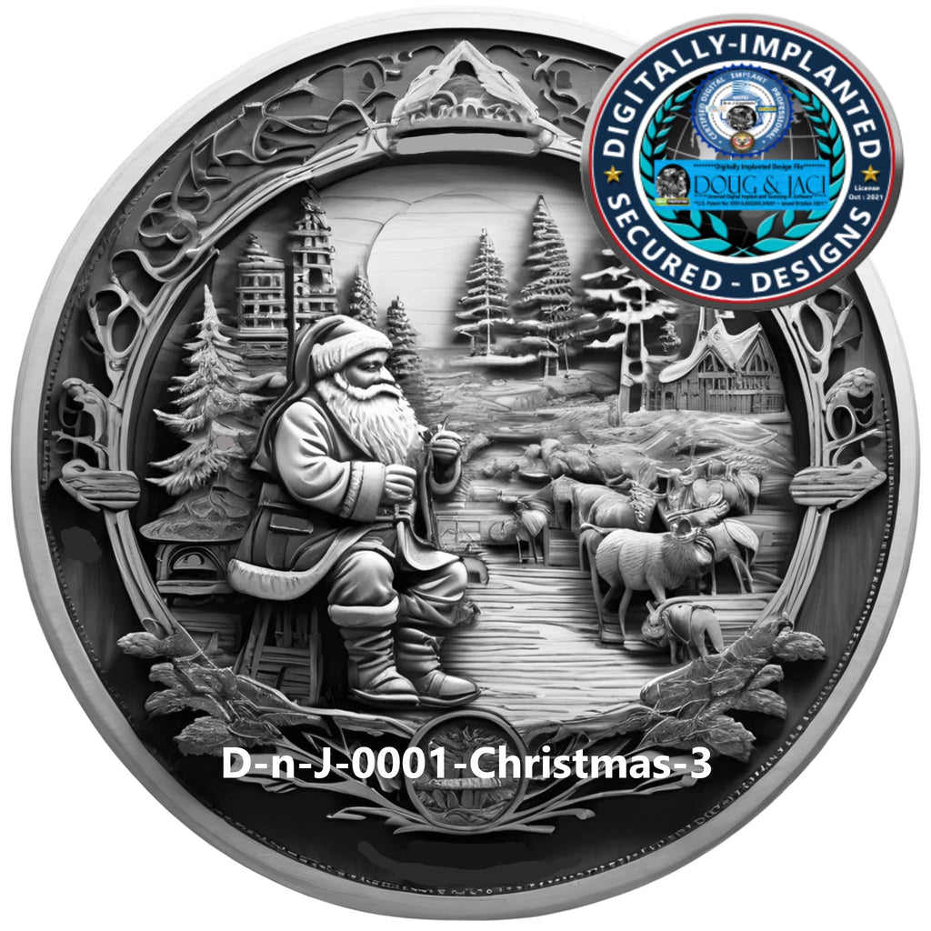 Santa Claus Christmas – 3D STL CNC Digital File