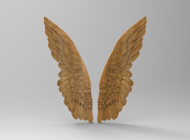 Angel Wings (Left & Right) – 3D STL CNC Digital File