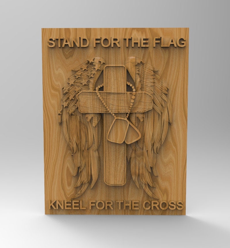 Cross with Wings – 3D STL CNC Digital File