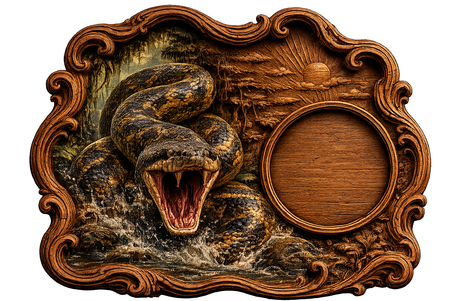 Anaconda Clock 3D STL File – CNC & 3D Print Ready