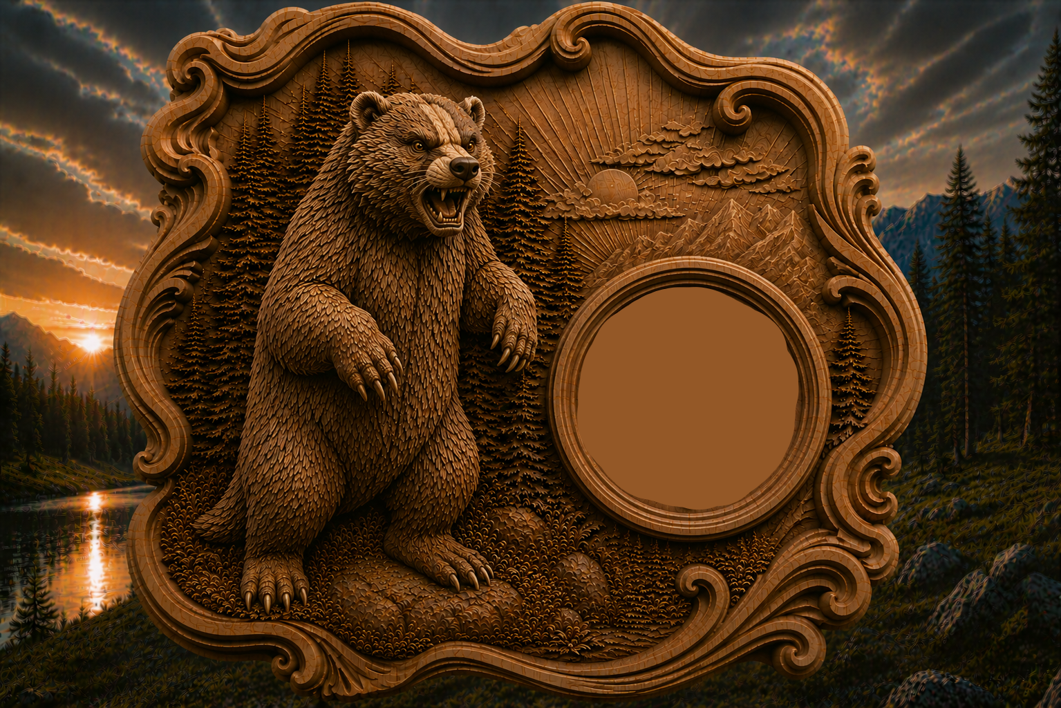 Badger Clock 3D STL File – CNC & 3D Print Ready