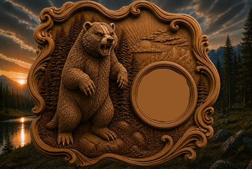 Badger Clock 3D STL File – CNC & 3D Print Ready
