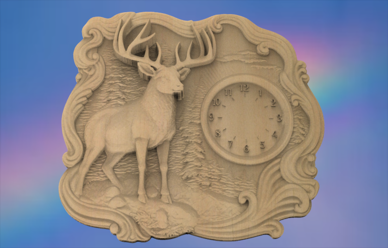Big Buck Clock 3D STL File – CNC & 3D Print Ready