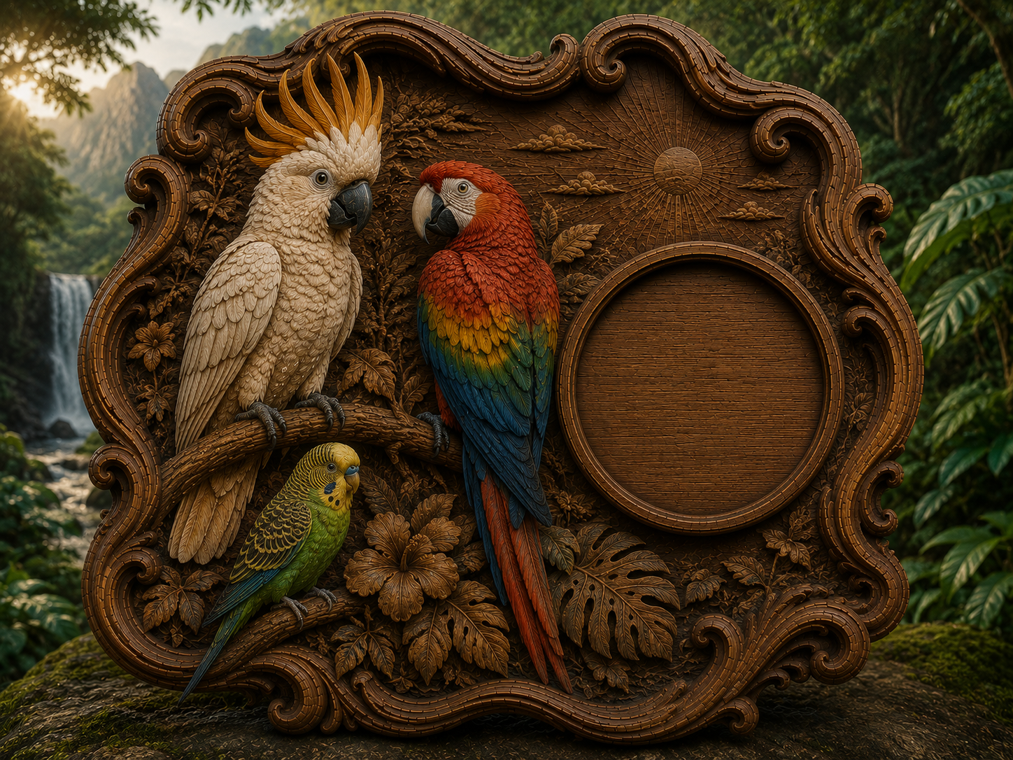Birds of Paradise Clock 3D STL File – CNC & 3D Print Ready