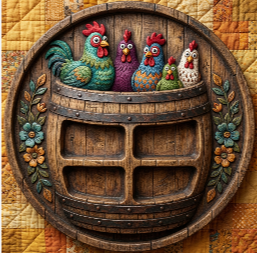 Chickens Charcuterie Board 3D STL File – CNC Ready