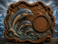 Dolphins Clock 3D STL File – CNC & 3D Print Ready