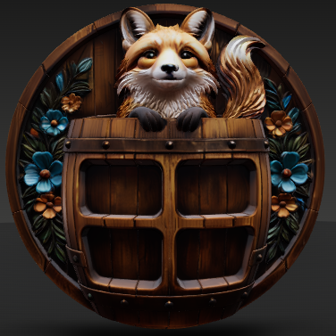 Fox Charcuterie Board 3D STL File – CNC Ready