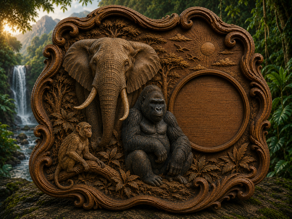 Guardians of the Jungle Clock 3D STL File – CNC & 3D Print Ready