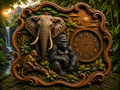 Guardians of the Jungle Clock 3D STL File – CNC & 3D Print Ready