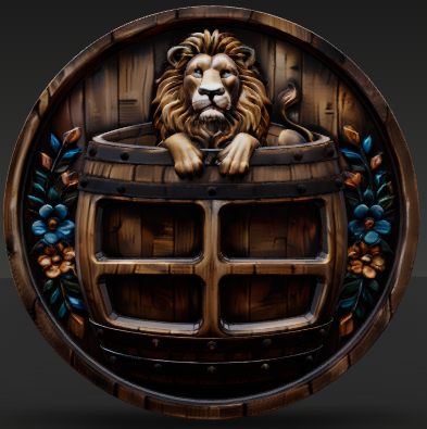 Lion Charcuterie Board 3D STL File – CNC Ready (Design 002)