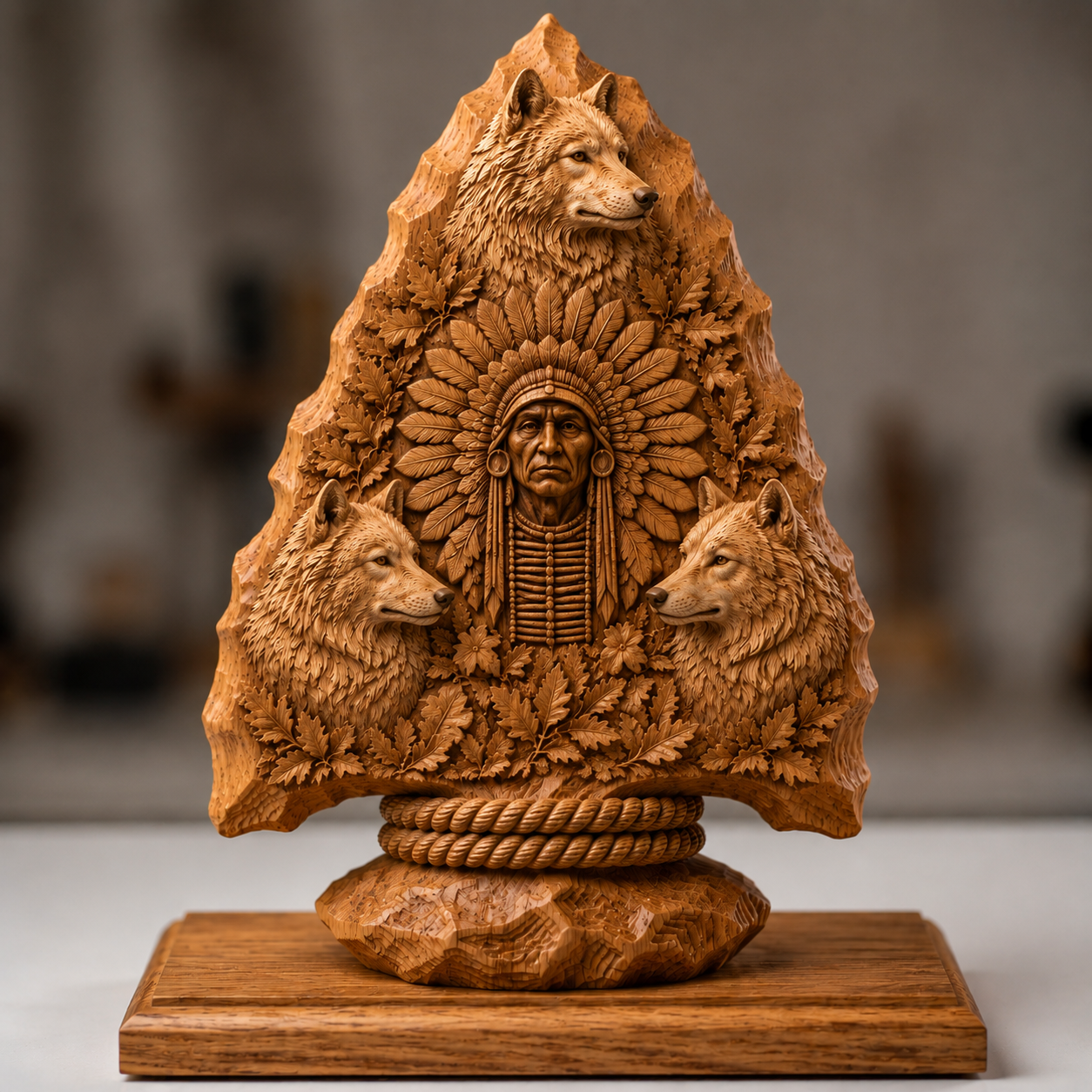 Native American Design 3D STL File – CNC Carving | D-n-J-001