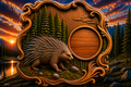 Porcupine Clock 3D STL File – CNC & 3D Print Ready