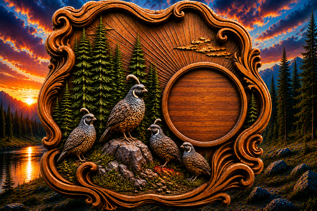Quail Clock 3D STL File – CNC & 3D Print Ready