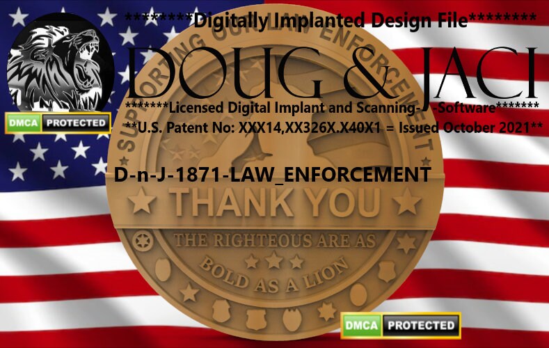 3d, Stl, 2 Stls-Law Enforcement-D-n-J-1870-1871-LAW-ENFORCEMENT EMBLEM
