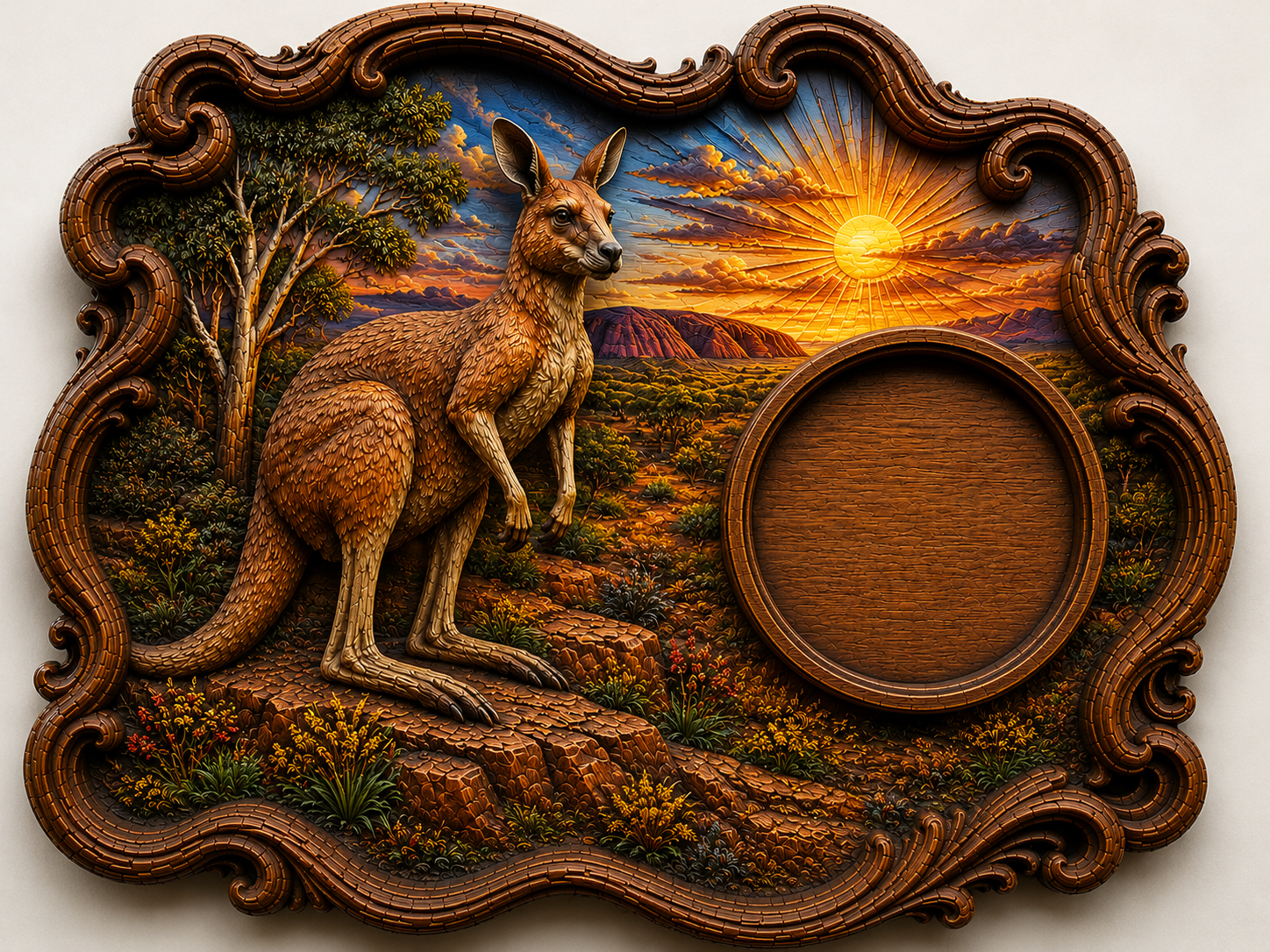Kangaroo Clock 3D STL File – CNC & 3D Print Ready