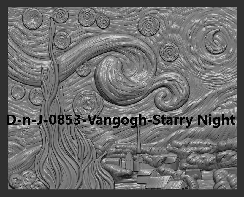 Van Gogh Starry Night – 3D STL CNC Digital File