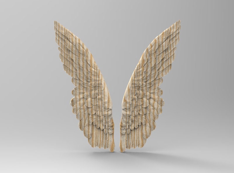 Angel Wings (Left & Right) – 3D STL CNC Digital File