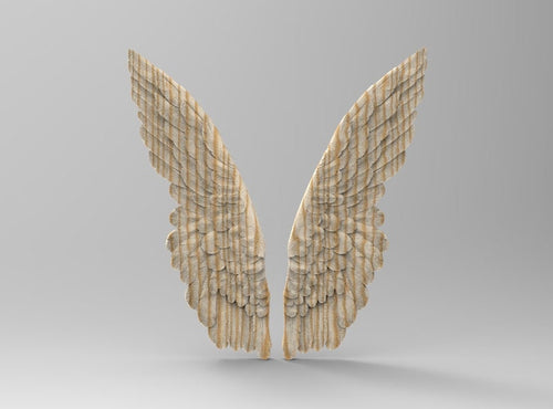 Angel Wings (Left & Right) – 3D STL CNC Digital File