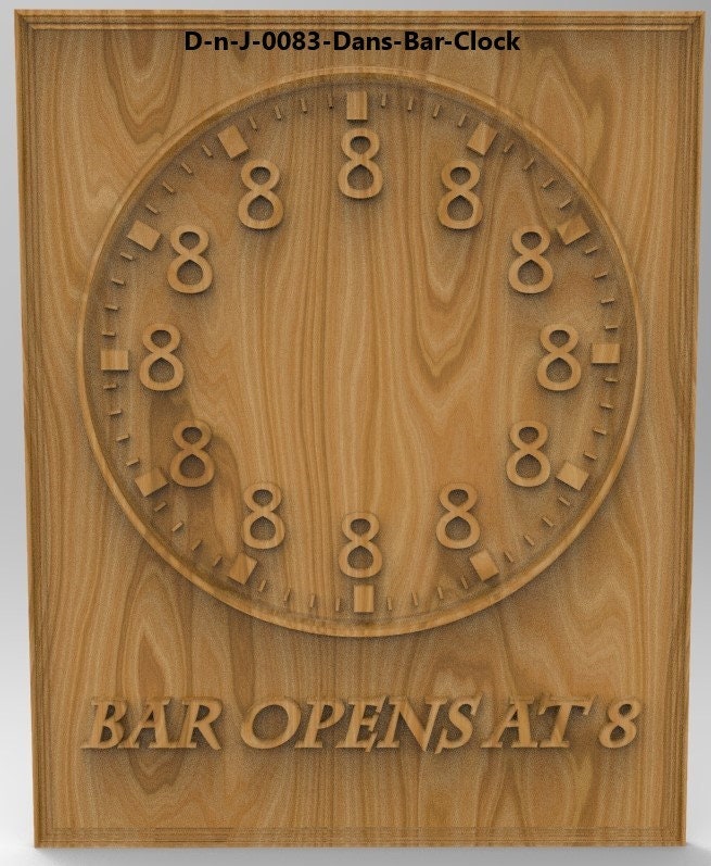 Dan's Bar Clock 3D STL File – CNC & 3D Print Ready
