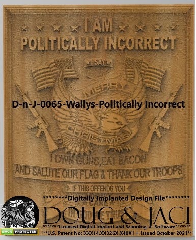 3d, Stl CNC Model, Politically Incorrect, Military, D-n-J-0065