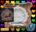Bass Fishing Plaque 3D STL File – CNC Ready Design