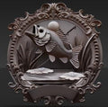 Bass Fishing Plaque 3D STL File – CNC & 3D Print Ready