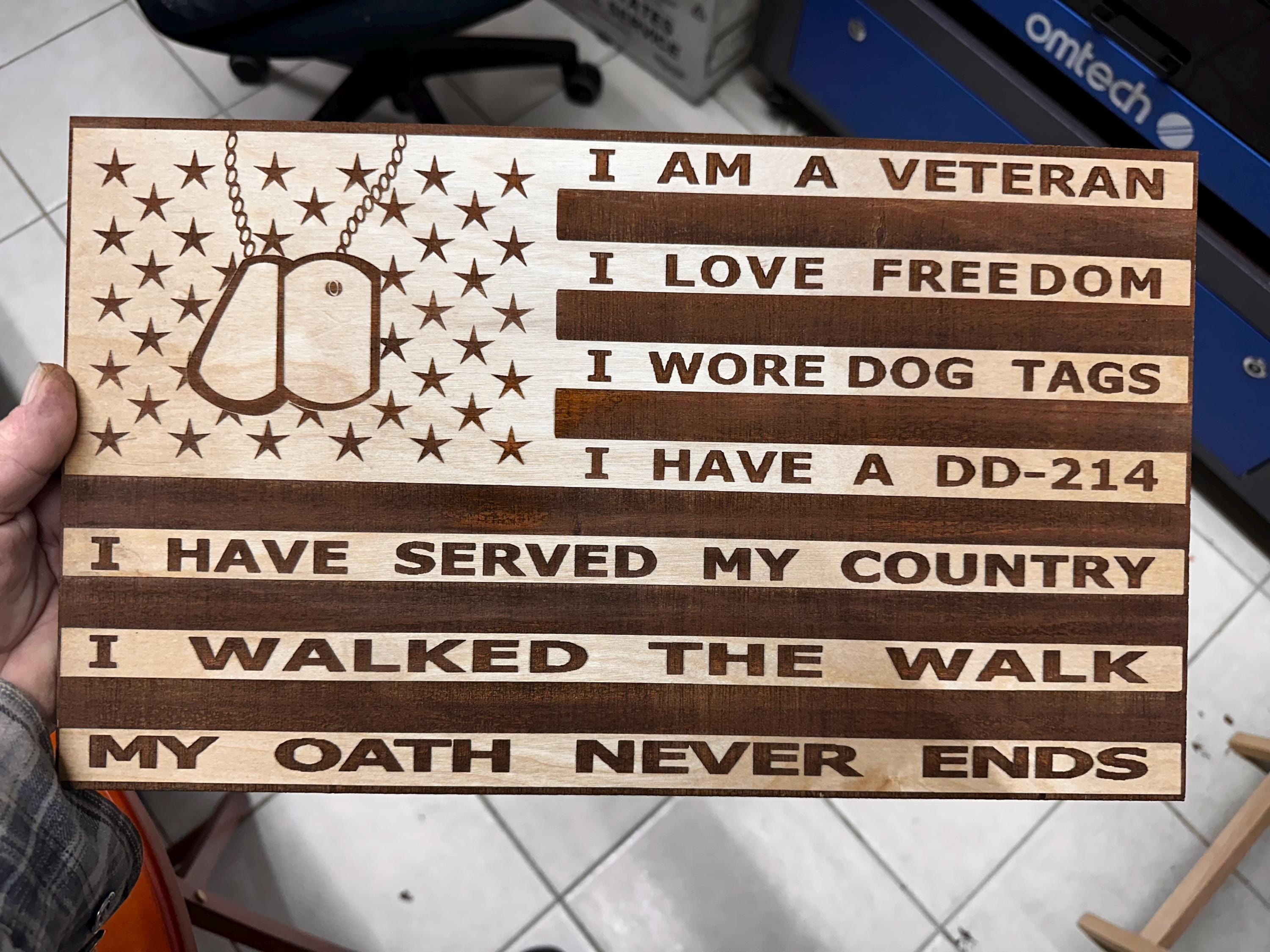 3d, Stl, 2d-DXF-SVG-Veterans, Military, Patriotic, D-n-J-1665-Proud Veterans Flag.stl