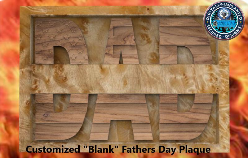 Father's Day Customizable Design Plaque – 3D STL CNC File 2 Stl Files