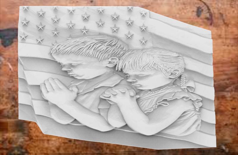 Prayer & Country – 3D STL CNC Digital File