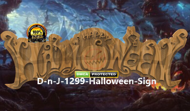 Halloween Sign – 3D STL CNC Digital File