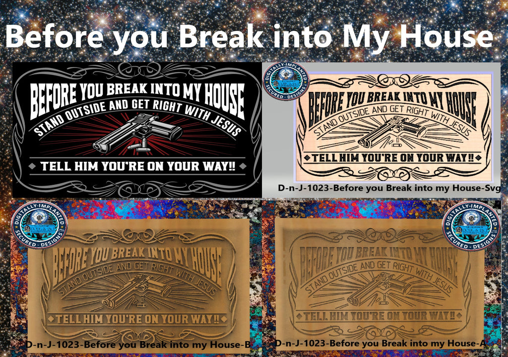 3d, 2d, D-n-J-1023-Before you Break into My House, Immediate Download in Text Document after Purchase