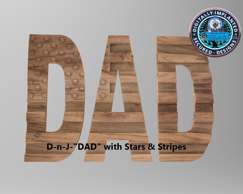 Father's Day Customizable Design Plaque – 3D STL CNC File 2 Stl Files