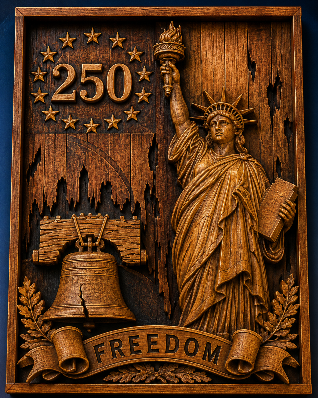 Custom Made "250th Anniversary-America" 1-Blank-1-Neg, 1-Pos-Text