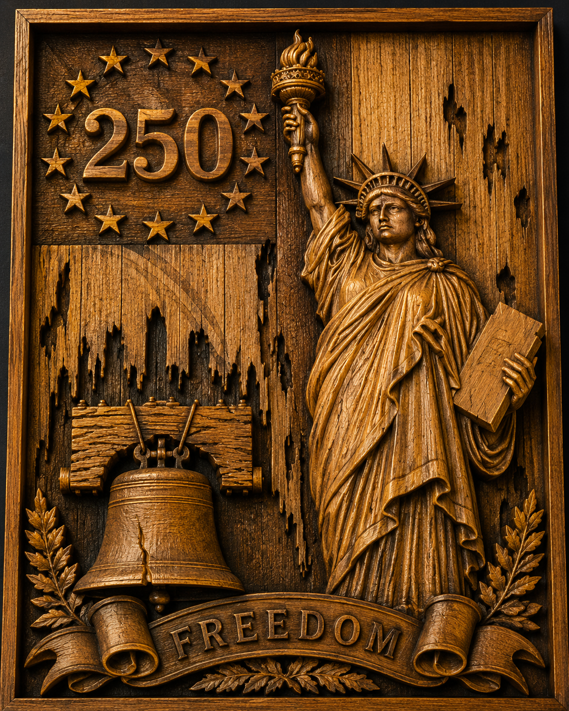 Custom Made "250th Anniversary-America" 1-Blank-1-Neg, 1-Pos-Text