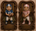 Children's Football 3D STL Files – Boy & Girl CNC Designs (2 Files)