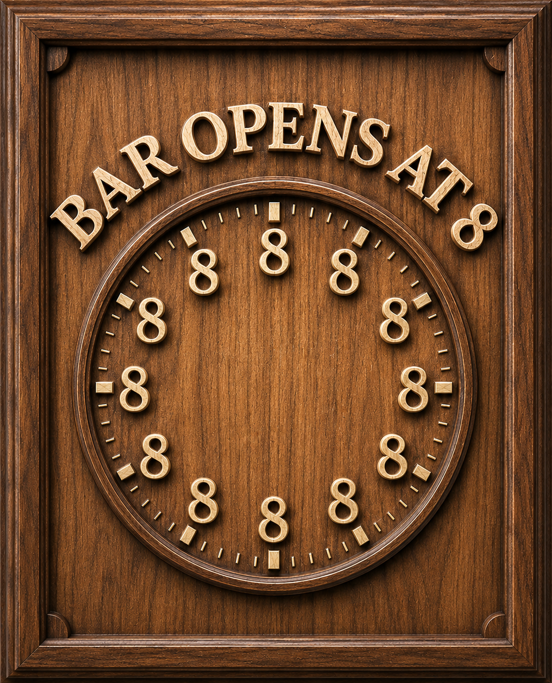 Dan's Bar Clock 3D STL File – CNC & 3D Print Ready