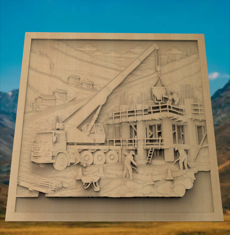 Custom 3d-Stl-Construction Site-009A