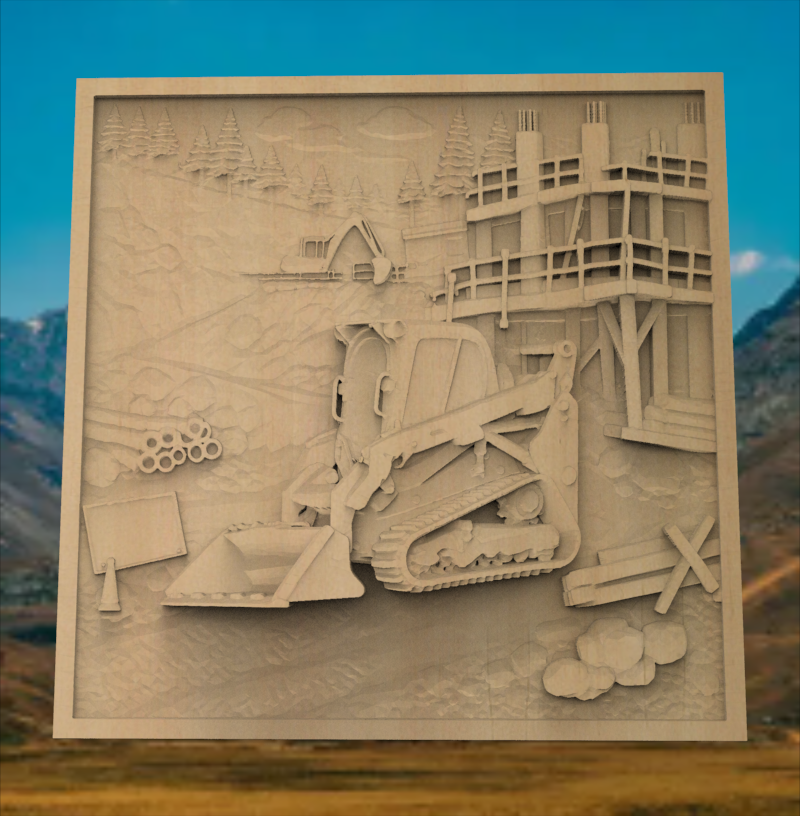 Custom 3d-Stl-Construction Site-010A