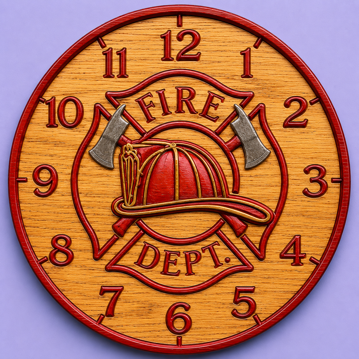Fire Department Clock – 2D SVG CNC Digital File
