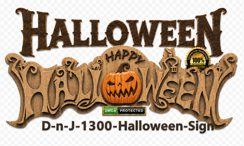 Halloween Sign – 3D STL CNC Digital File