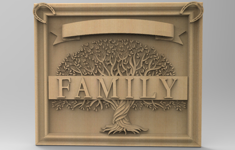 Family Design A – Custom CNC STL & SVG Digital File | Father's & Mother's Day Gift