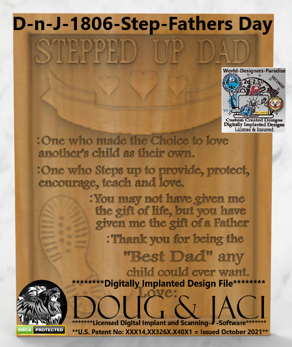 Fathers Day - Stepped Up Dad- 2 Stl Files (Copy)